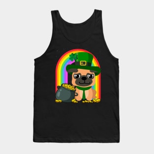 Bullmastiff Rainbow Irish Clover St Patrick Day Dog Gift design Tank Top